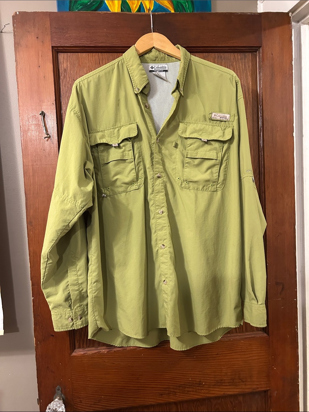 Columbia PFG Long Sleeved Fishing Shirt, Size : Large